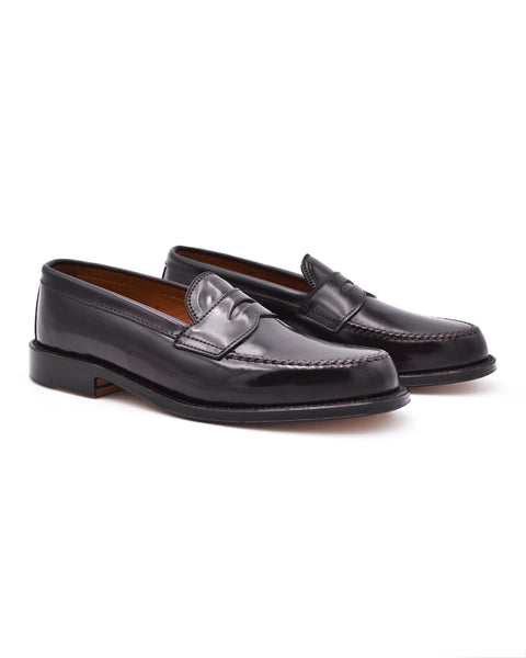 Alden Plain Toe Boot Dark Brown Chromexcel Leather on Wedge Sole