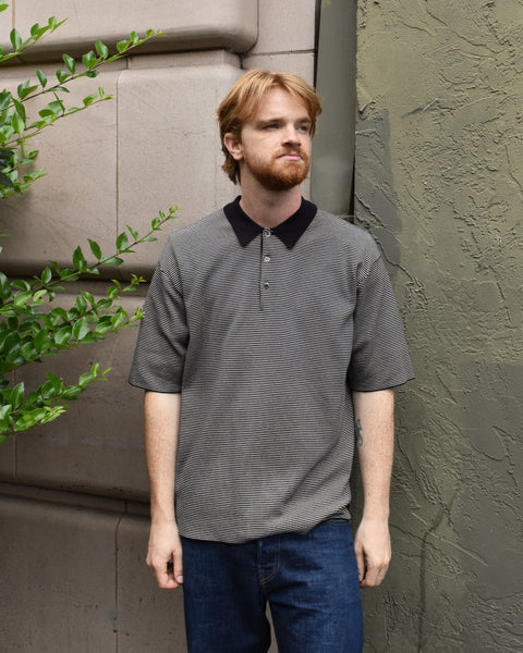 トップス BATONER 32G SMOOTH KNIT POLO BLACK BATONERPOLOSTRIPE5_grande.jpg?