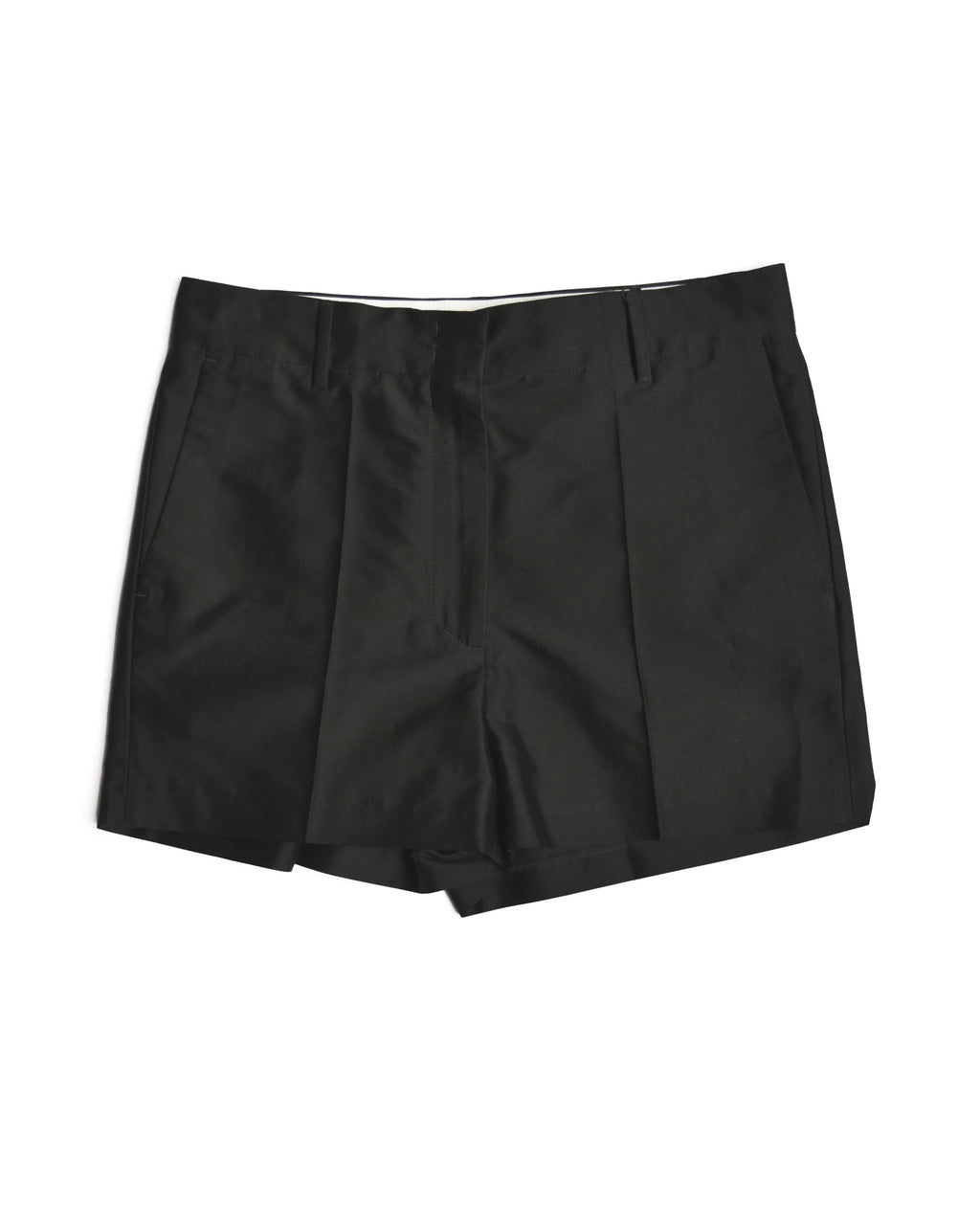 Barena Venezia Pleated Cotton Shorts Black