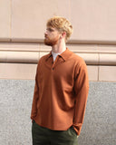 Batoner Brick Smooth Wool 32G Long Sleeve Polo