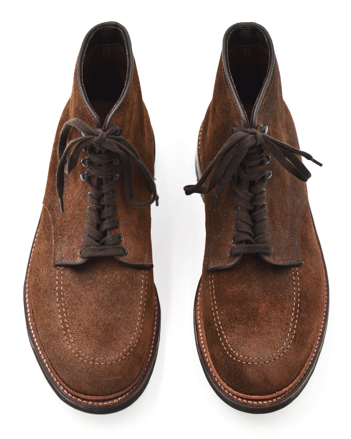 adidas jjjjound tobacco Alden Indy Boot Reversed Chamois with Commando Sole #4015HC This pair is made in reverse tobacco chamois on commando soles Alden Mocc Toe Boot -