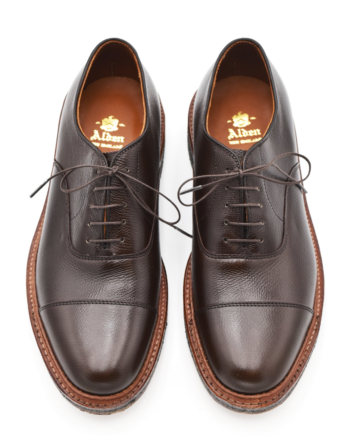 Alden D2330 Dark Brown Alpine Grain Cap Toe Oxford 8.5