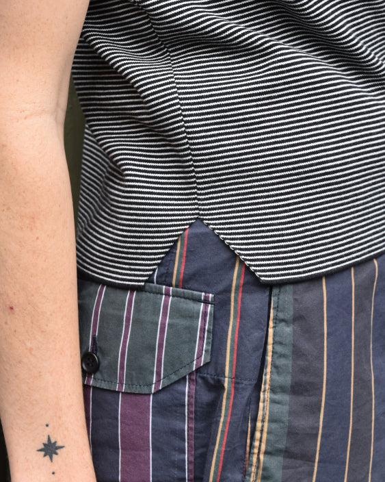 Batoner 32G Smooth Polo in Black & White Stripe – Halo Shoes