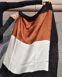 Denovembre Aire Silk Square Scarf in Black