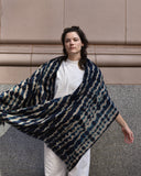 Denovembre Rive Cashmere Scarf in Indigo