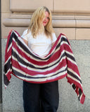 Denovembre Traits Merino Stole in Berry & Black