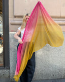 Denovembre Aura Cashmere Stole in Mustard & Fuschia