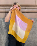 Denovembre Contraste Silk Bandana in Gold & Lilac