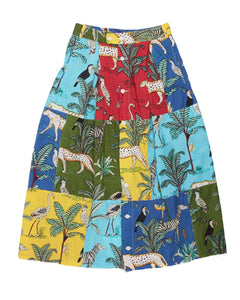 Engineered Garments Multi Color Animal Print Tuck Skirt