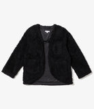 Engineered Garments Black Shearling Cutaway Jacket