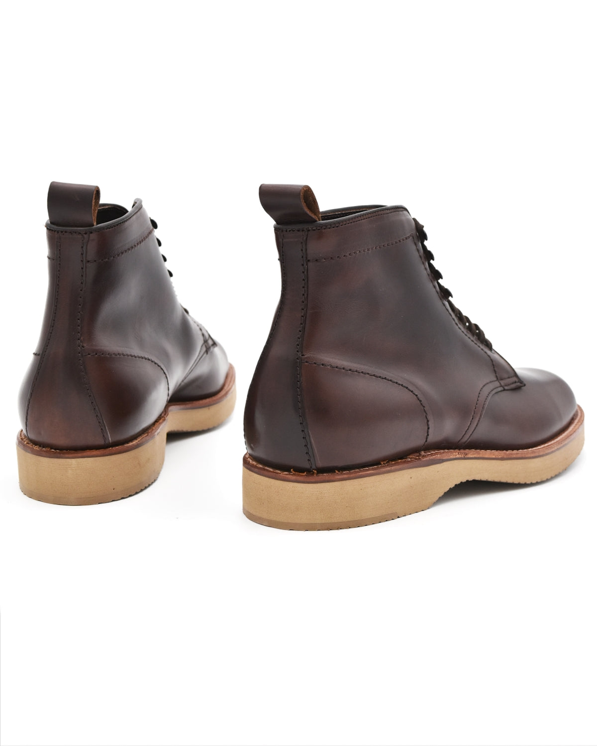 Alden Plain Toe Boot Dark Brown Chromexcel Leather on Wedge Sole 8 Alden Plain Toe Boot Dark Brown Chromexcel Leather on Wedge Sole 8