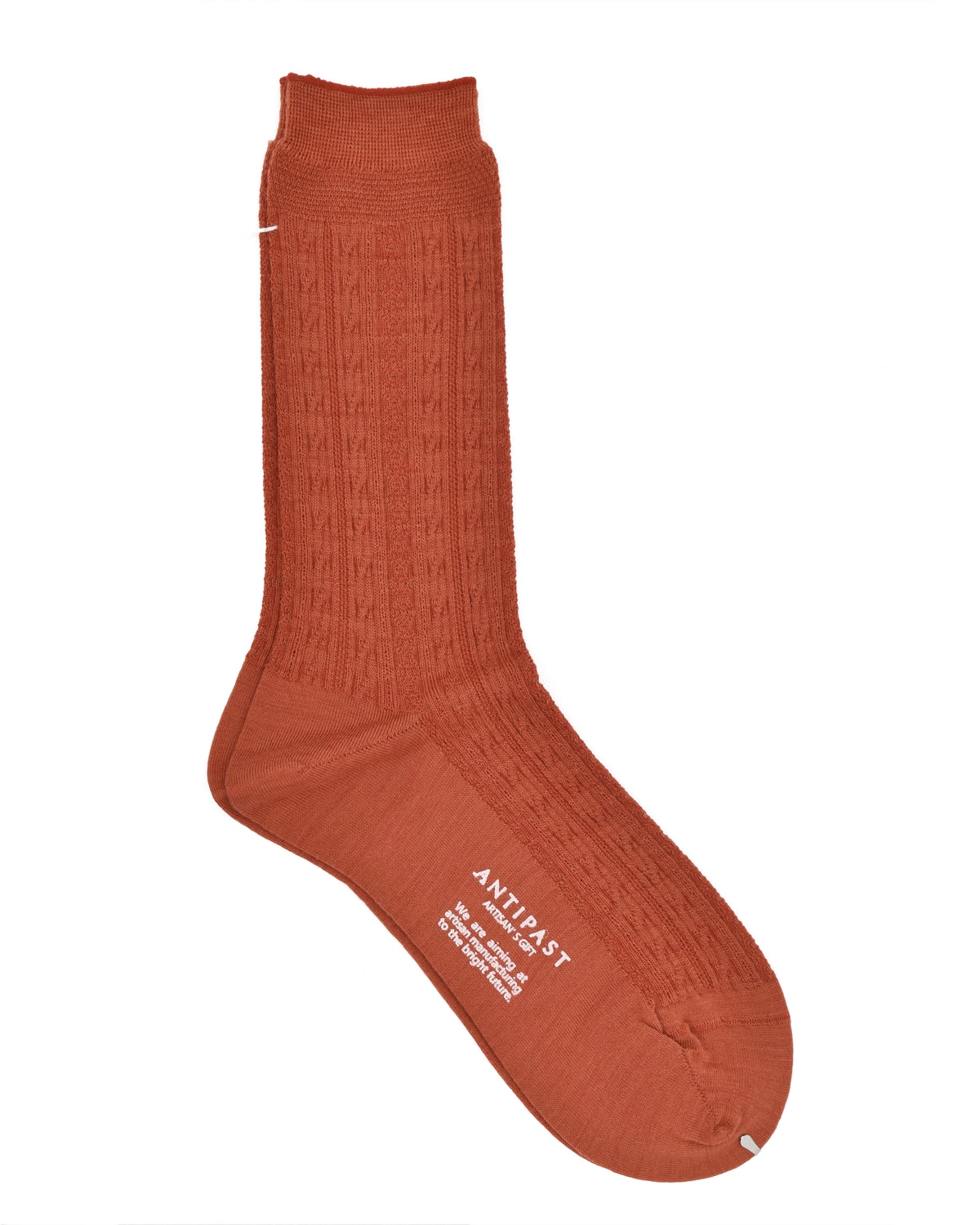 cable knit dress socks Antipast Mixed Cable Knit Dress Socks Orange