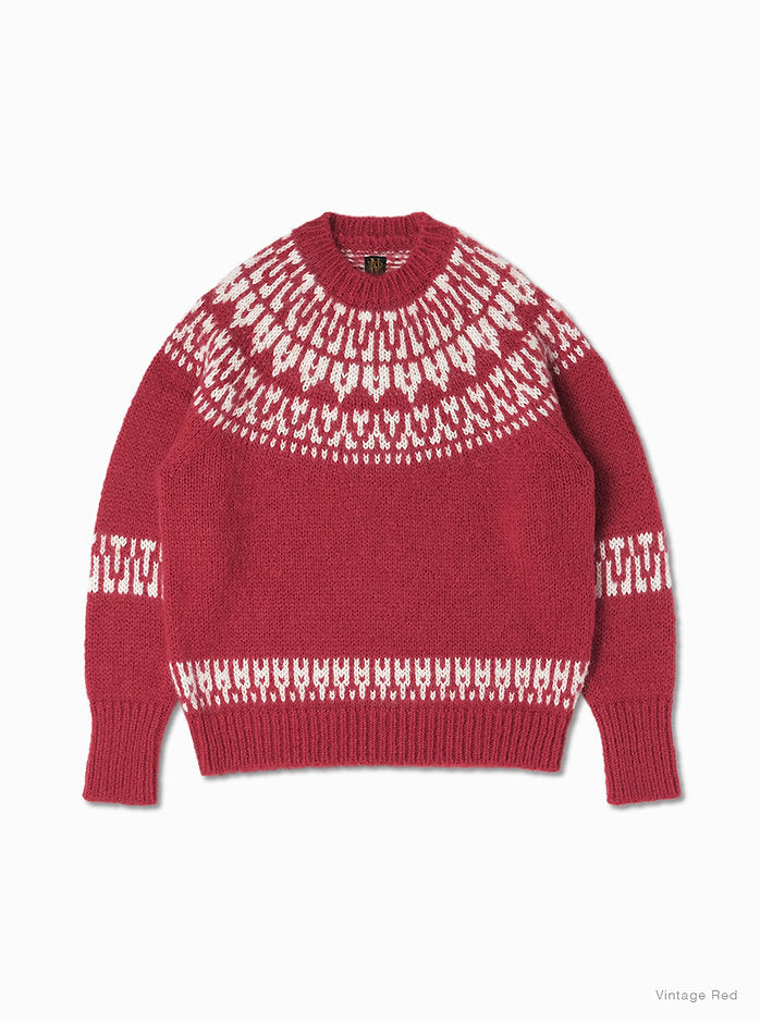 Batoner Red Nordic Sweater