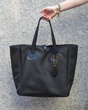 Brady Small Carryall Tote in Soft Grain Black Leather