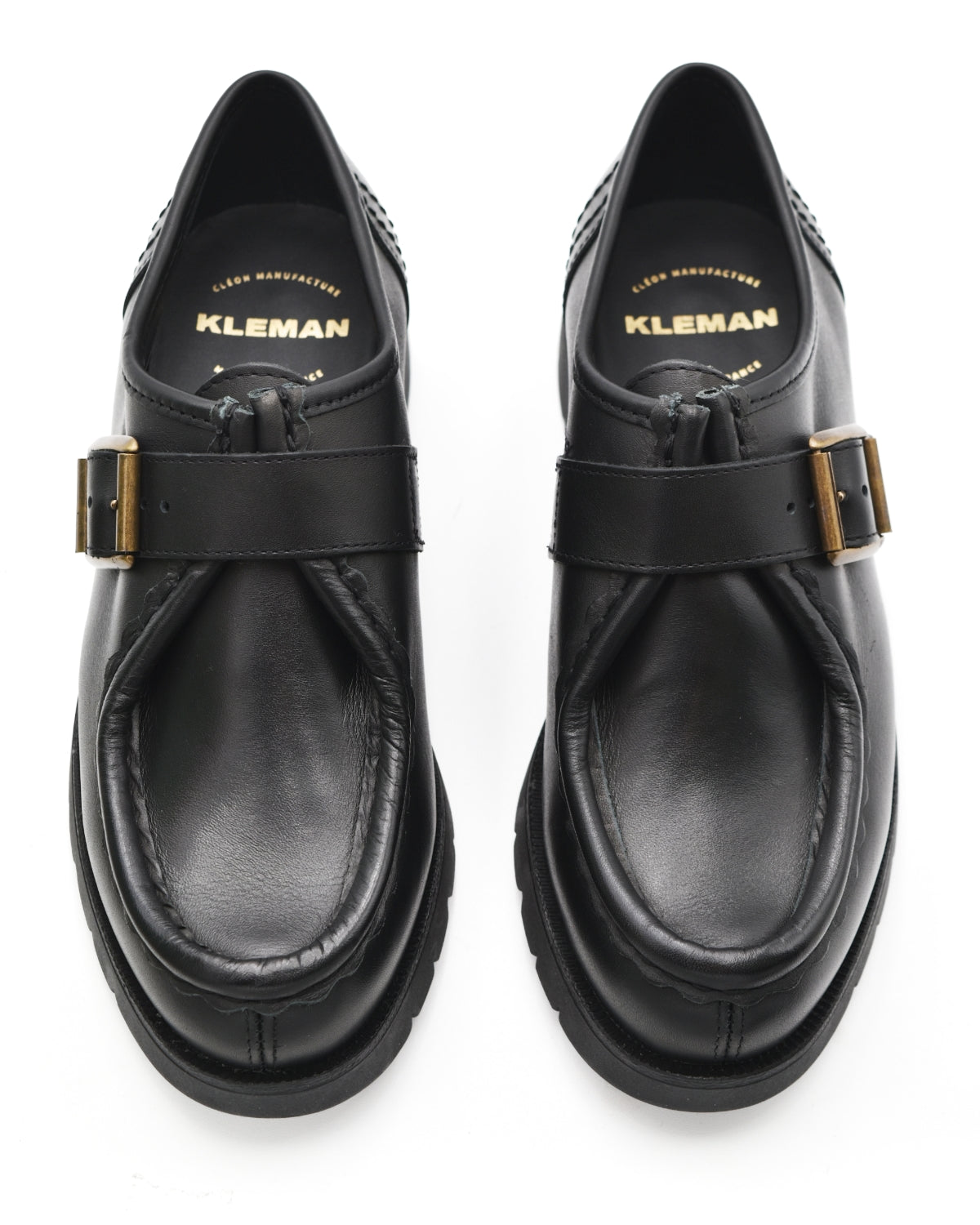 Kleman Convoi Tyrolean Buckle Shoe in Noir Black – Halo Shoes