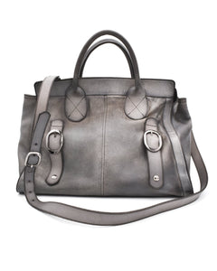 Numero 10 Dove Grey Large Leather Purse Made in Italy