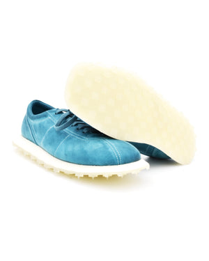 Shoto Square Toe Waffle Sole Sneaker Blue