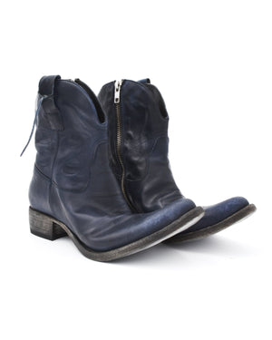 Shoto Washed Navy Western Boot