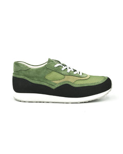 Tarvas Forest Bather Green Mesh & Suede Sneaker