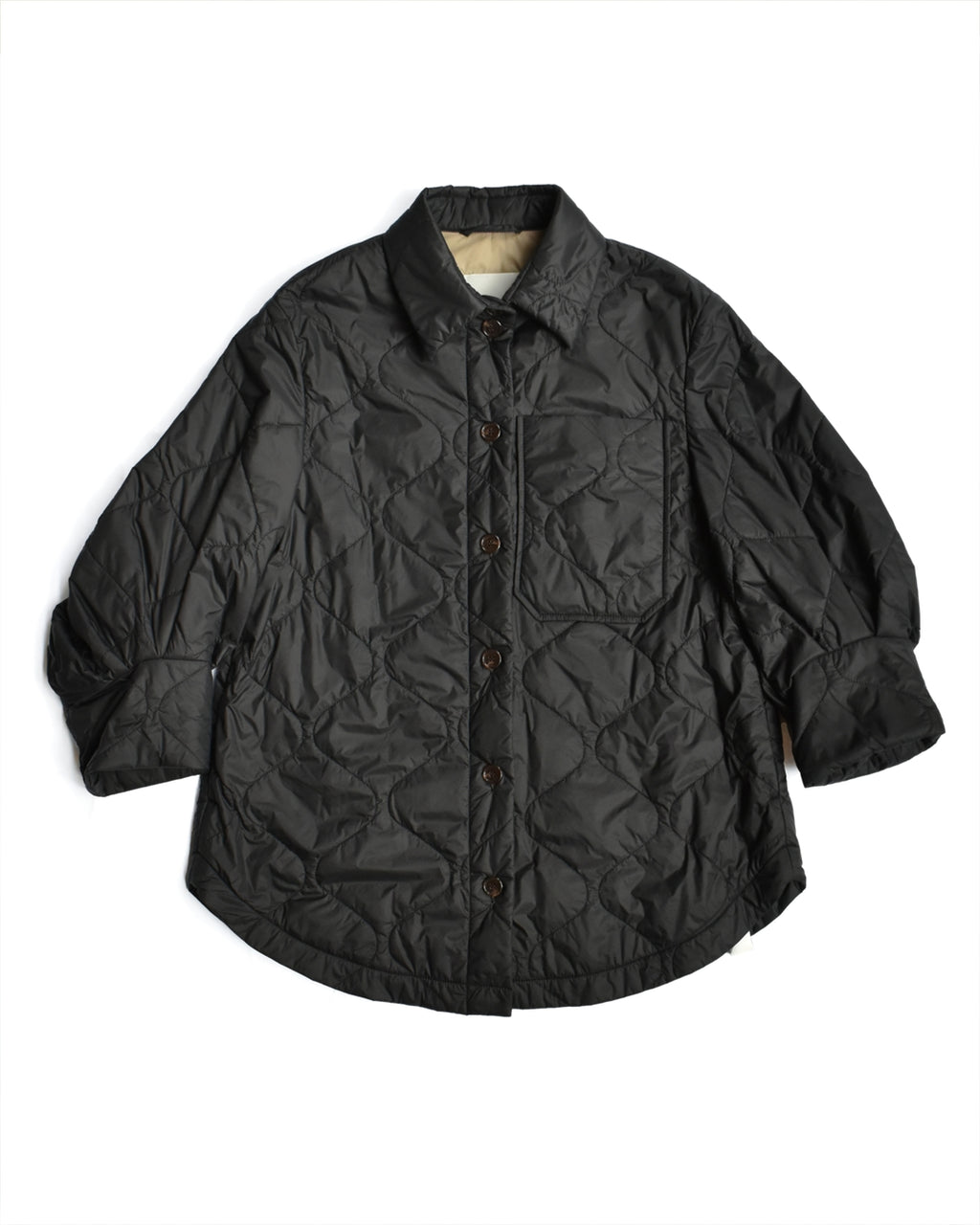 T-Coat Black Quilted Light Puffer