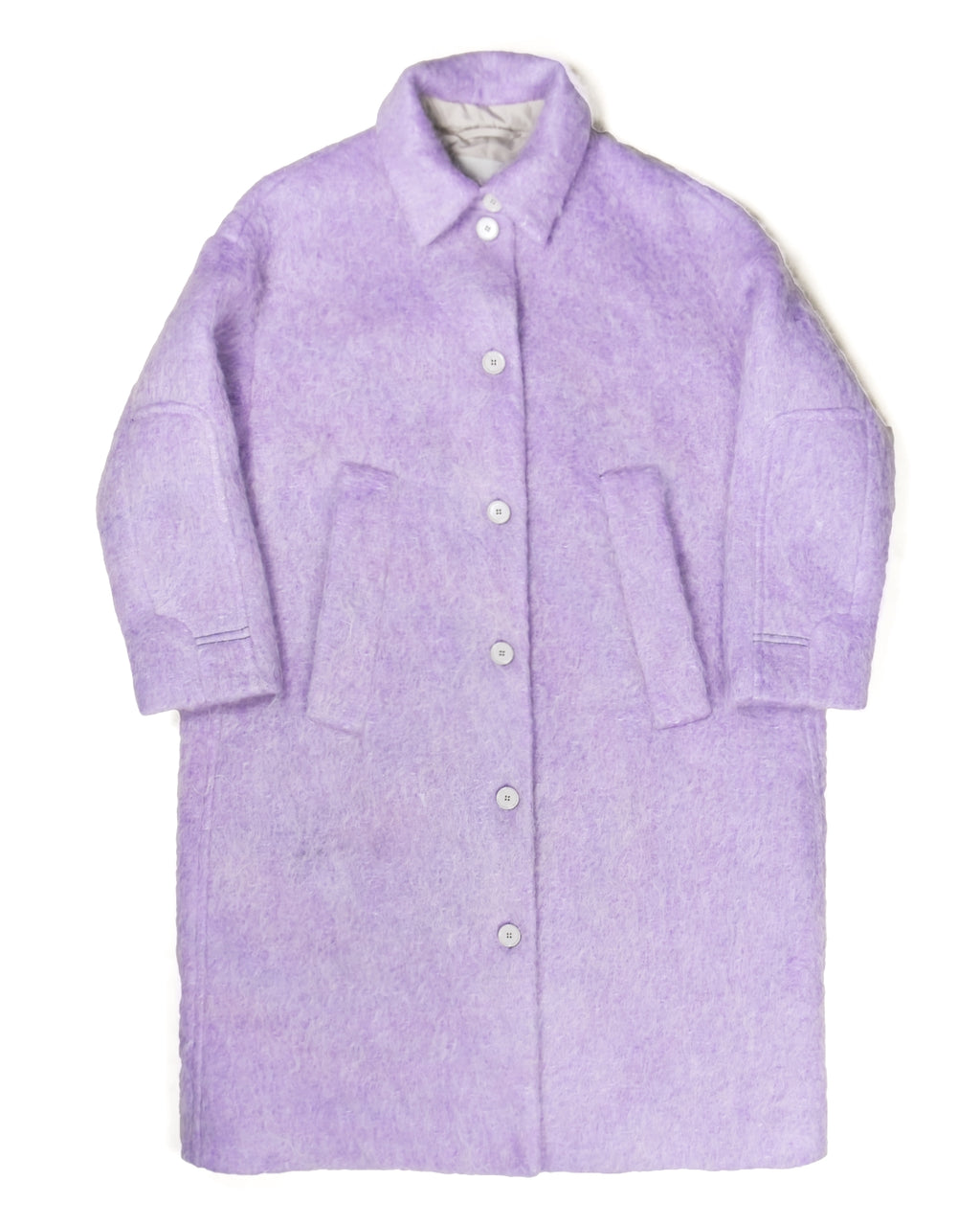 T-Coat Women's Wooly Lavender Overcoat Made in Italy