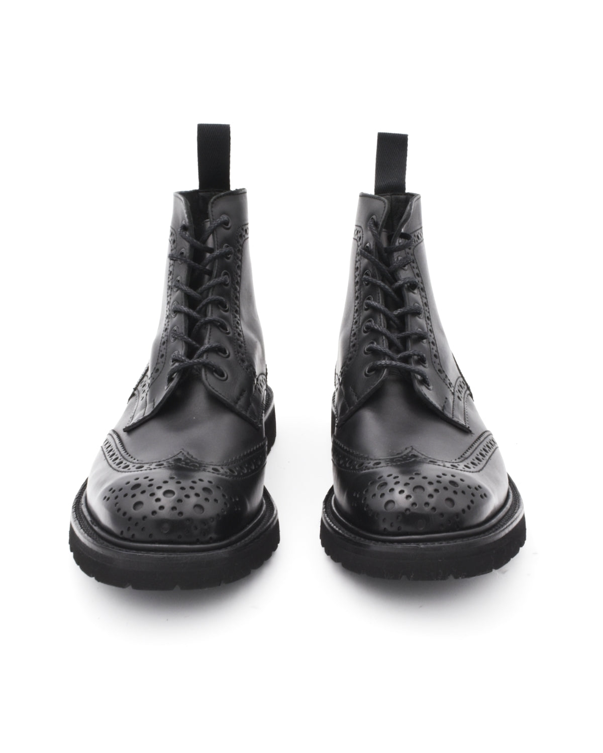 Trickers Black Stow Lace-Up Boot on Vi-Lite Vibram Sole