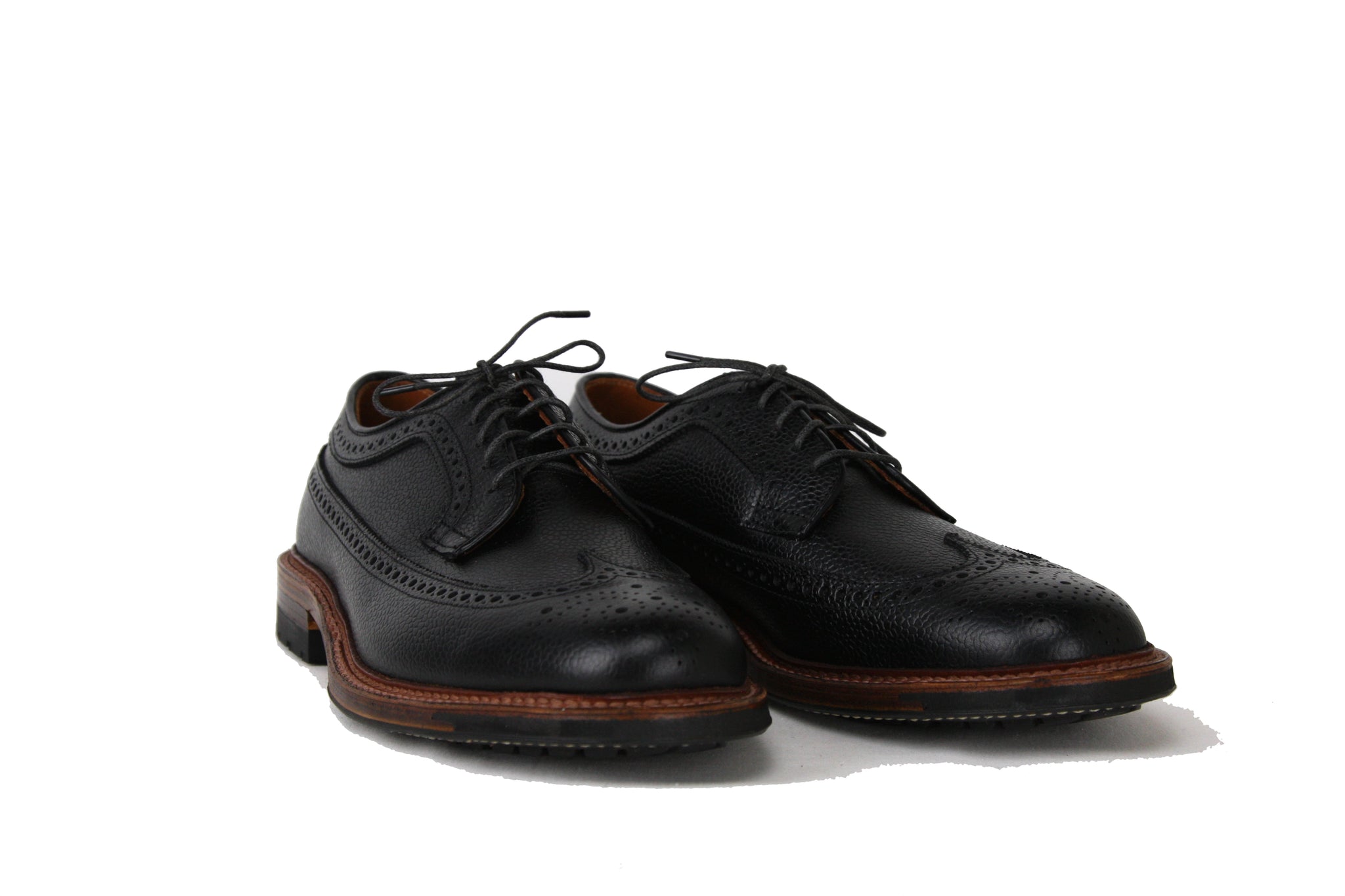 Alden Shoe Company Black Pebble Grain Long Wing Blucher – Halo Shoes