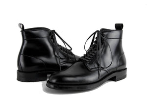 Alden Shoes Black Cordovan Navy Boot on Commando Sole 