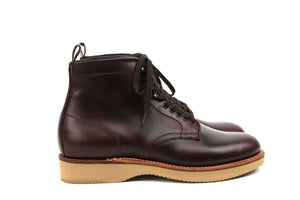 Alden Plain Toe Boot Dark Brown Chromexcel Leather on Wedge Sole