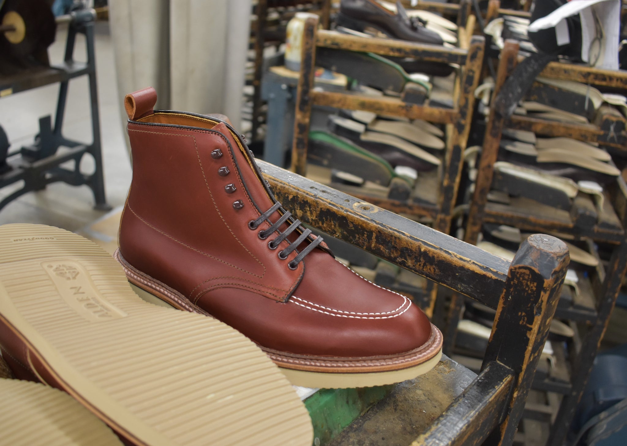 Alden Shoes Classic Indy 405 Boot on Wedge Work Sole