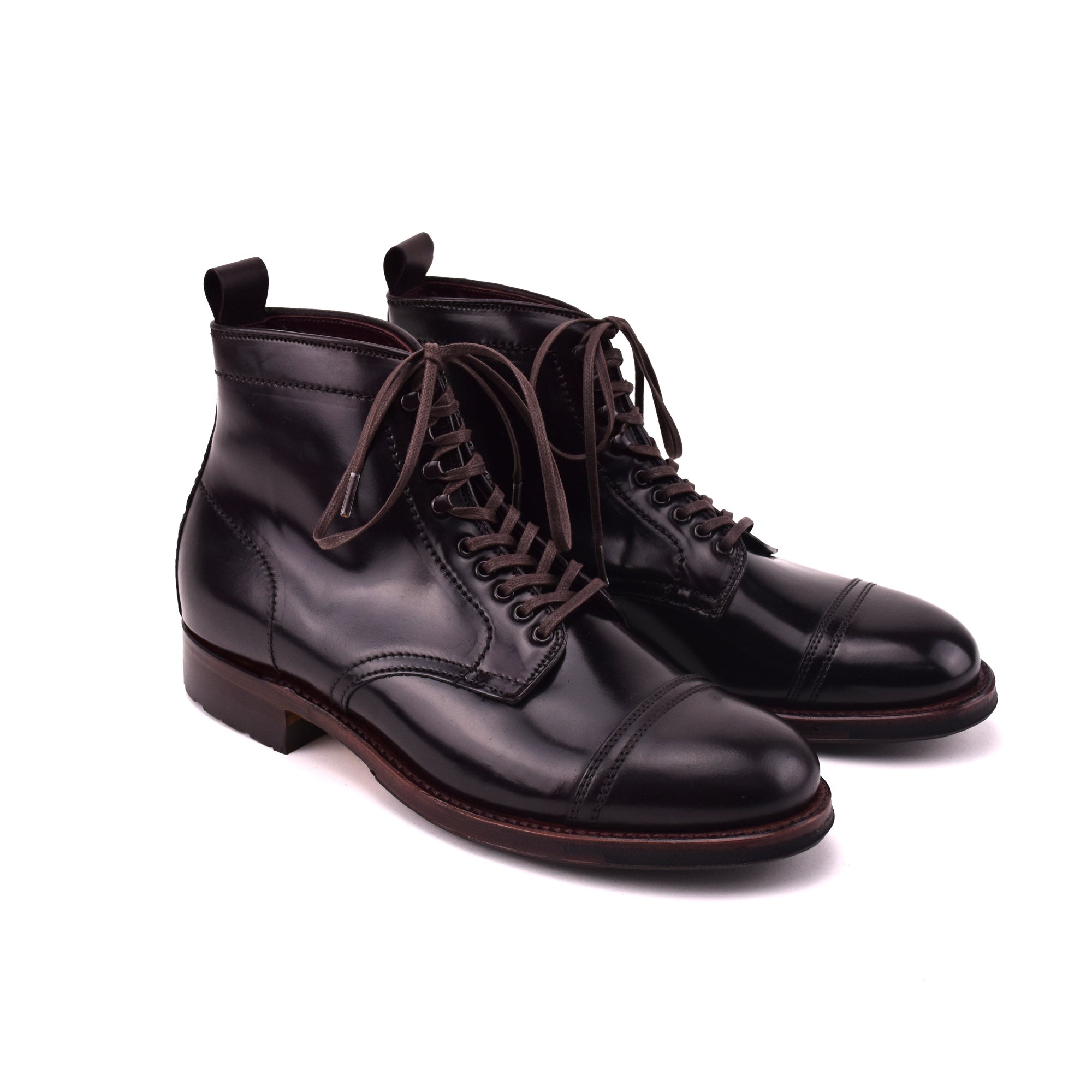 Alden Shoe Co. Color #8 Cordovan Cap Toe Boot on Commando Sole