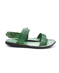 Green Strappy Leather Sandal