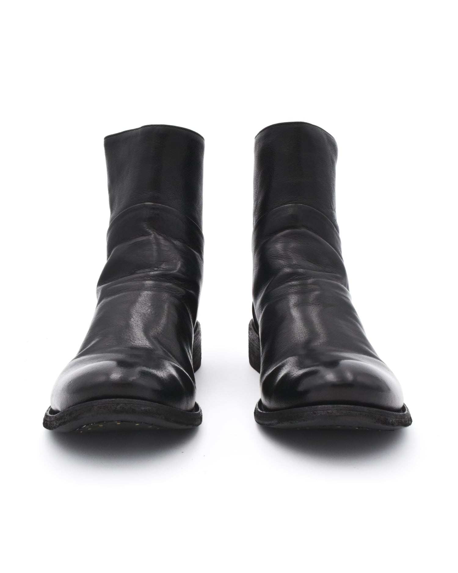Lison Black Leather Ankle Boot